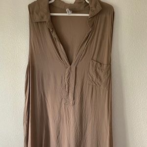 Tan/brown old navy collared tank top